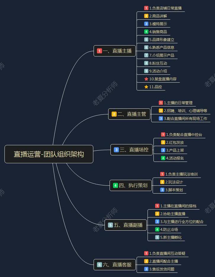 主播的日常管理 运营团队组织架构图品牌运营公司的组织架构图户外